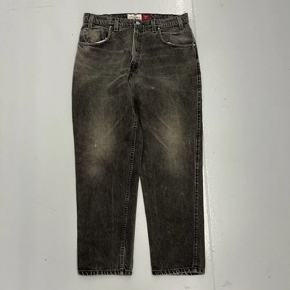 Vintage 80s Levi's 545 Black Loose Fit Jeans 34x30